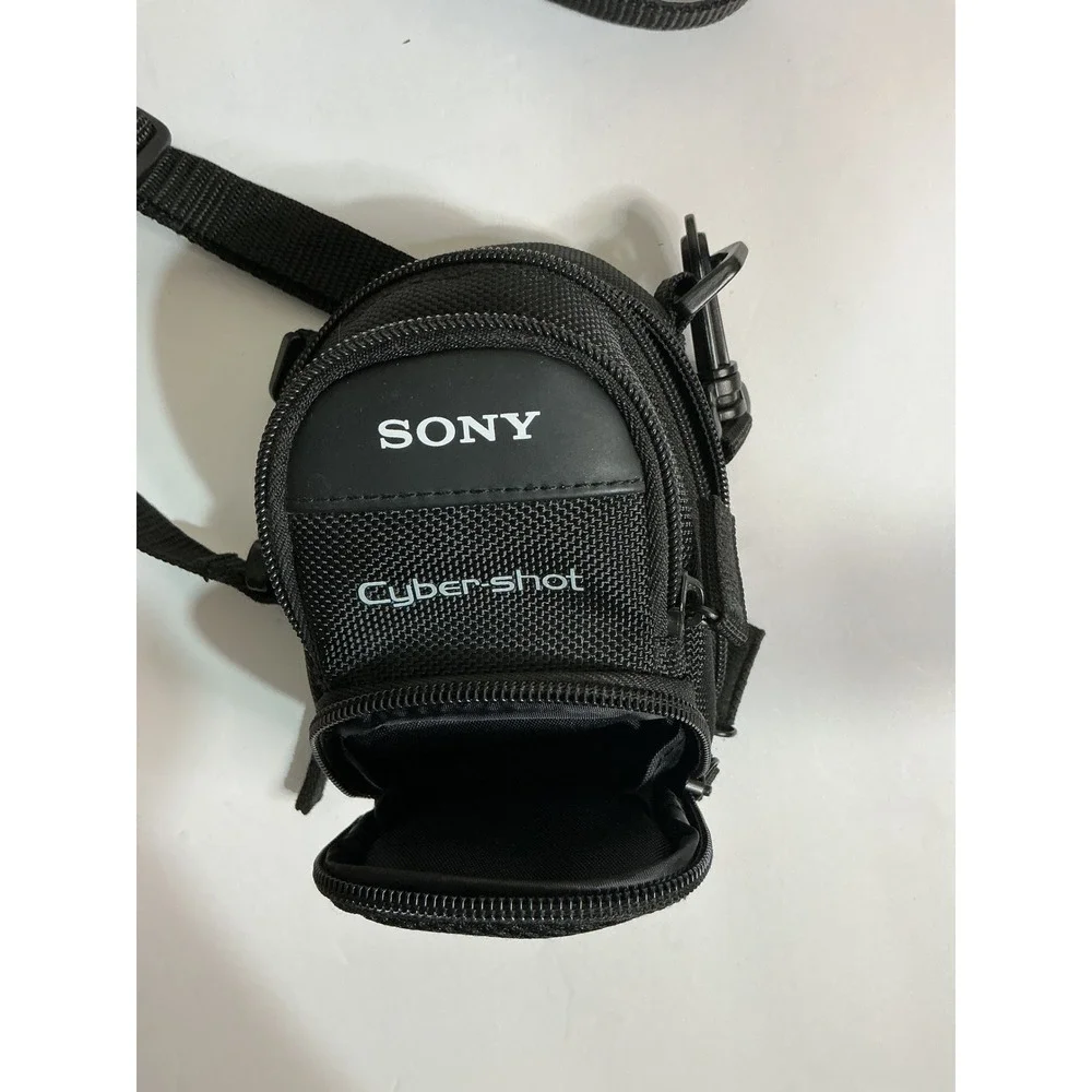 Sony Cyber-shot LCS-CSD Camera Case Black Nylon Pouch with Shoulder Strap